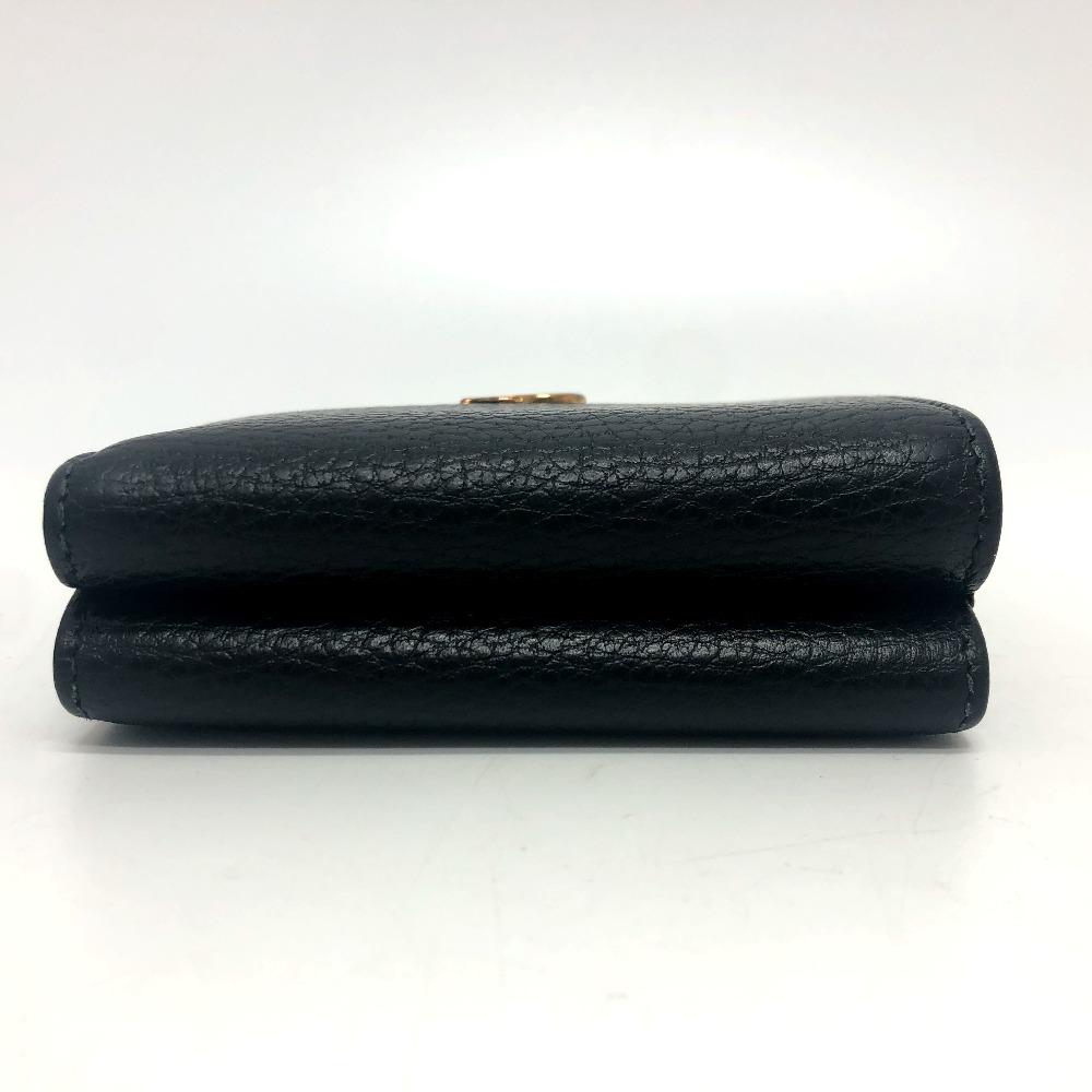Gucci 474746 GG Marmont Compact Wallet Coin Compartment Trifold Wallet