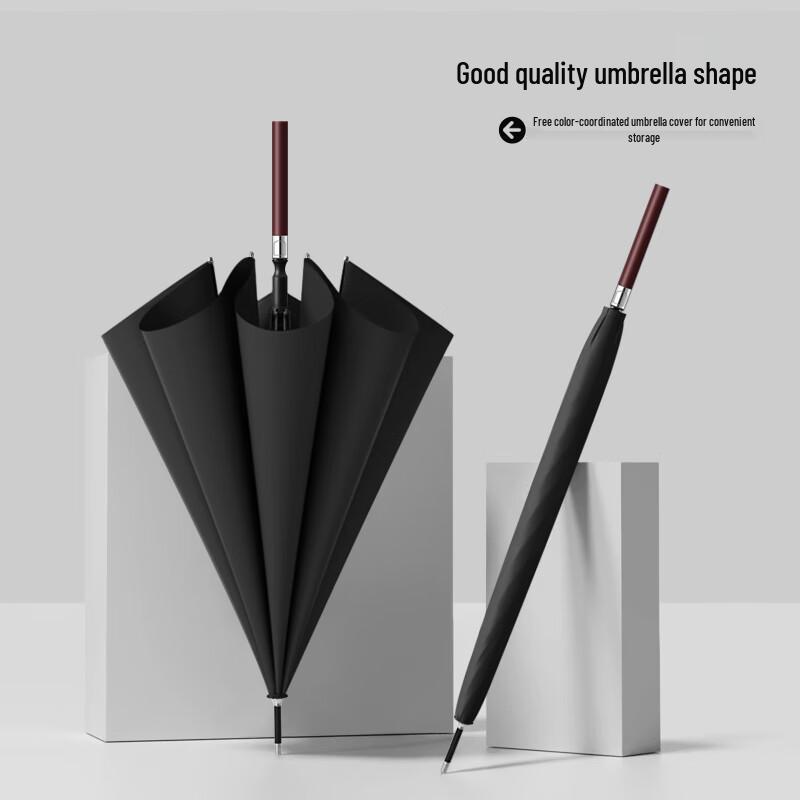 Maydu Men's Large Windproof Long-Handle Business Umbrella