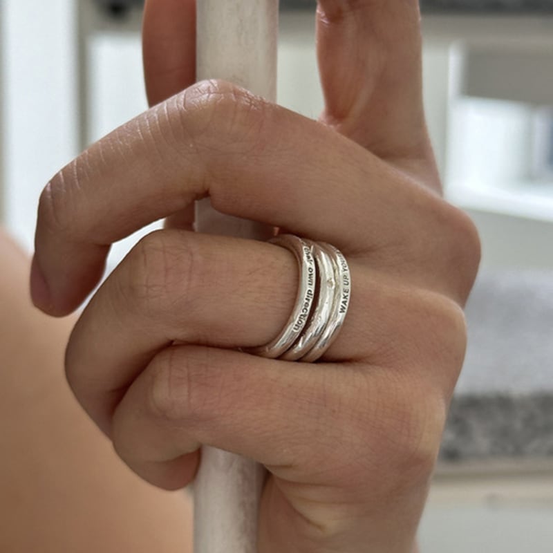 VINOOM vintage letter ring (3 set)