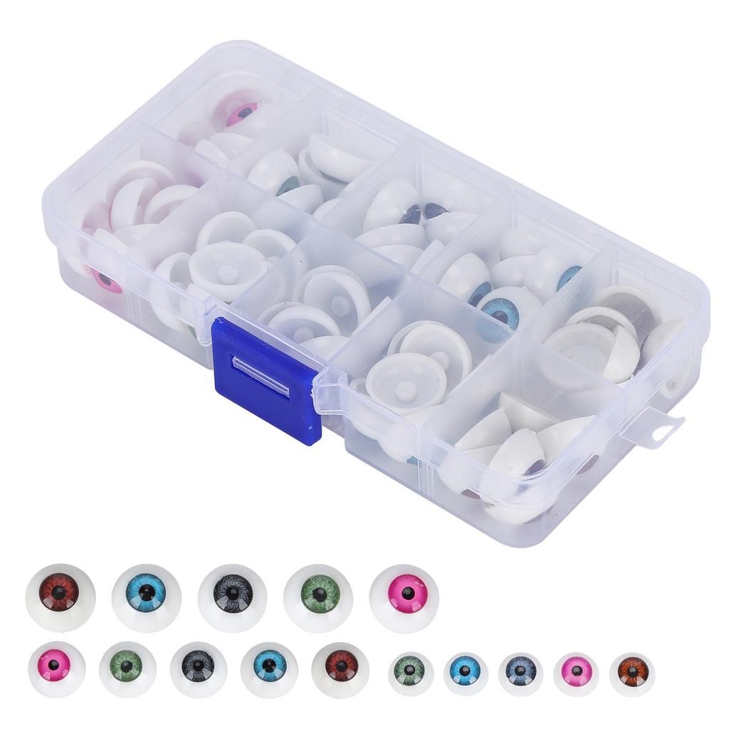 Doll Eyeballs Half Round Plastic Eyes Colorful DIY Bear Crafts Materials Halloween Accessories