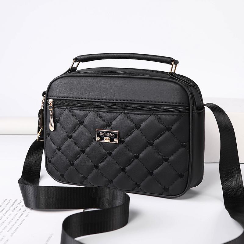 

Женская весенняя мода, сумка кроссбоди и на плечо - новый дизайн 2025 года, маленькая квадратная сумочка чёрный