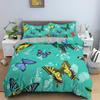 3D Bedding Set Flowers Print Duvet Cover Set with Zipper Closure Queen King Full Size Comforter Cover and Pillowcases Polyester