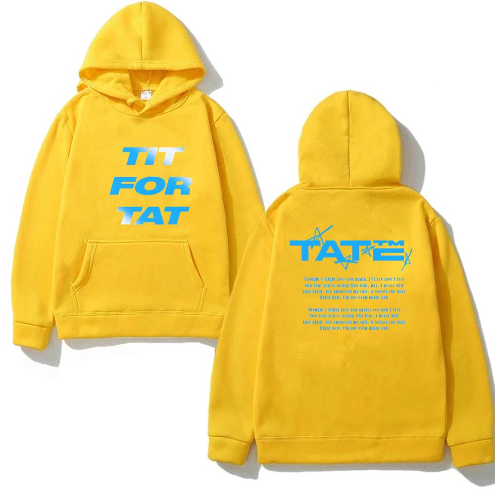 Tate McRae TITFORTAT NEW Album Hoodie for Autumn/Winter 2025 New Grunge Sweatshirts Punk Long Sleeve Clothing Hooded Pullovers