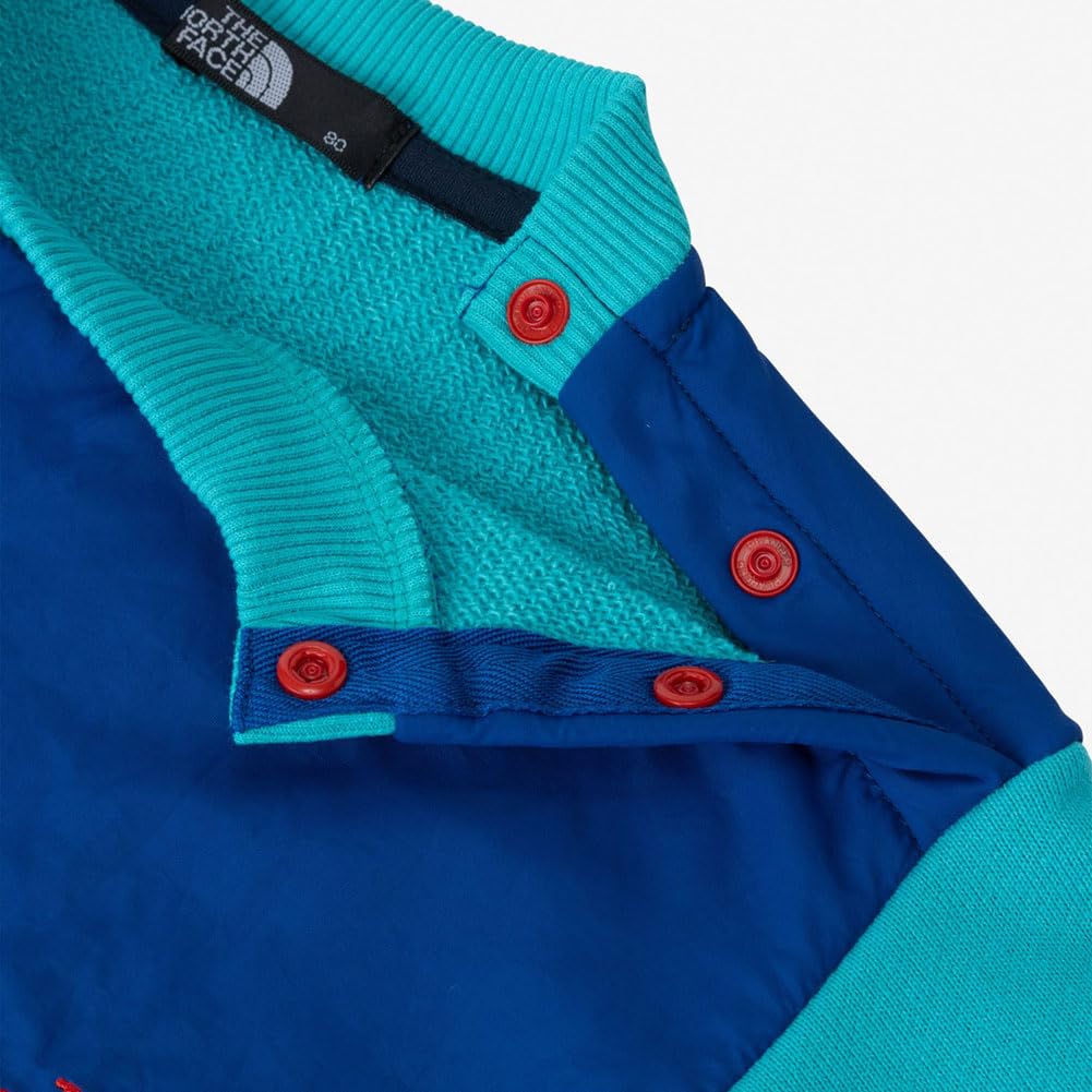 The North Face Baby Denali Sweat Unisex Cold Size 80 Crew, Fleece, Protection, Warmth, Anti-Static, Après Blue/TNF Blue,