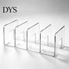 Office Desk Accessories for Book Clear Acrylic File Holder, L-Shaped Organizer, Sturdy Desktop Plastic Dividers Folder Rack, Documents Magazines