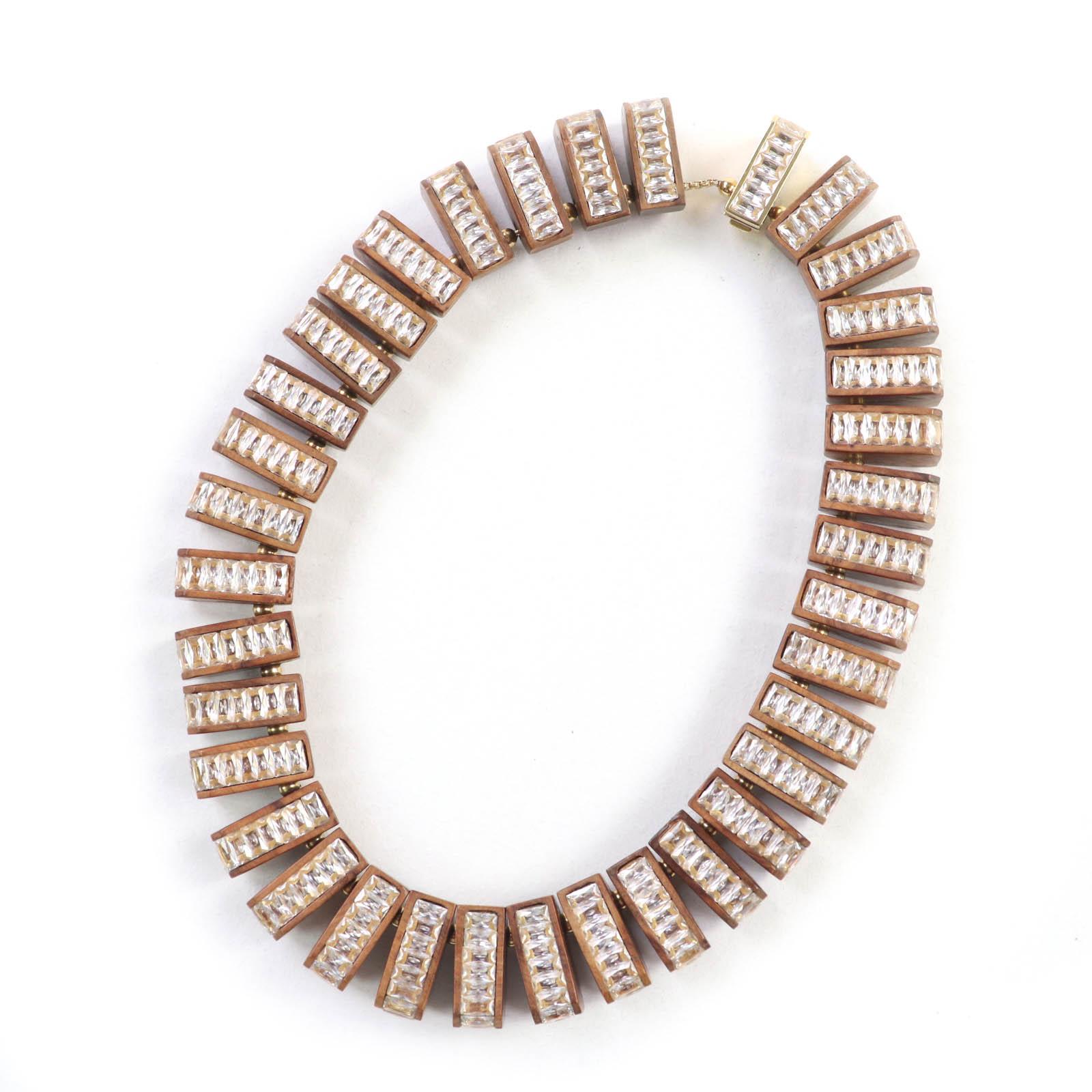 

BOTTEGAVENETA choker Necklace Brown Radhika Wood Women Used