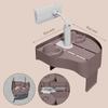 3 in 1 Nonslip Spa Drink Tray Side Table with Cup and Phone Holder Clip-on Pool Beverage Drink Tray for Outdoor Inflatable Pool