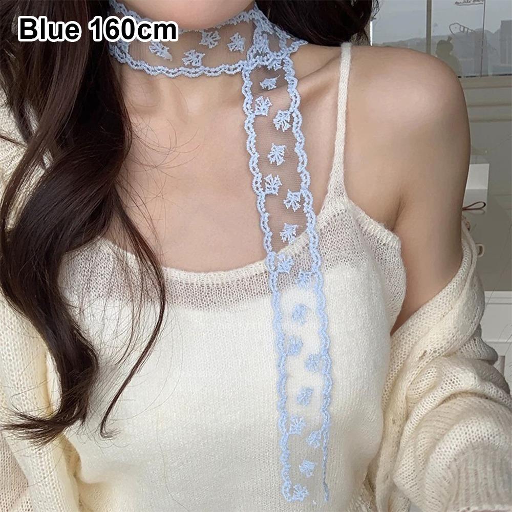 1Pcs Long Ribbon Head Scarf White Bowknot Hairband Kerchief New Hair Scarf  Summer Headwear