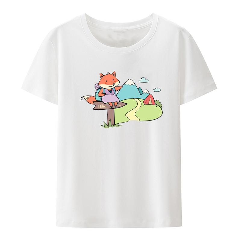 Outdoors Humor Fire Camp With Friends Koszulki Graphic T Shirts Unisex Clothing Blouse Print Comfortable Unisex Short Sleeve Tshirt
