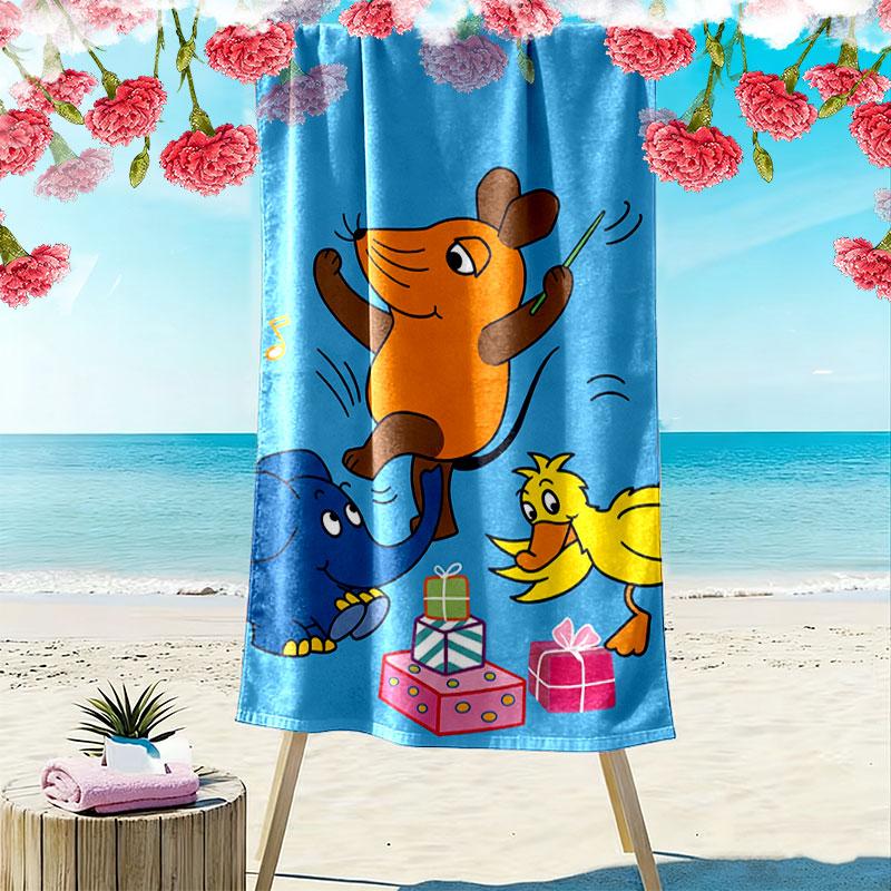 Die Maus Beach Towel, Large Soft Quick Dry Towel for Beach Camping Swimming