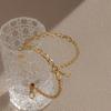 LNCHRAN Gold Retro Copper Twisted Rope Hoop Earring for Women