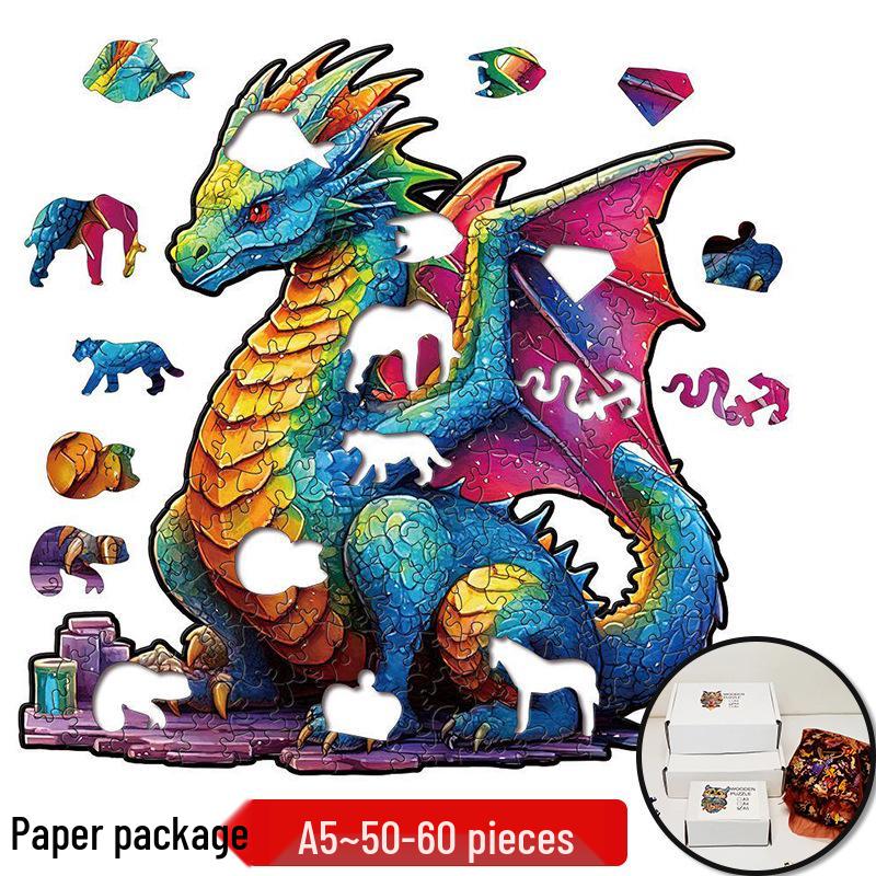 Irregular Animal Dog Penguin Wooden Puzzle in Stock