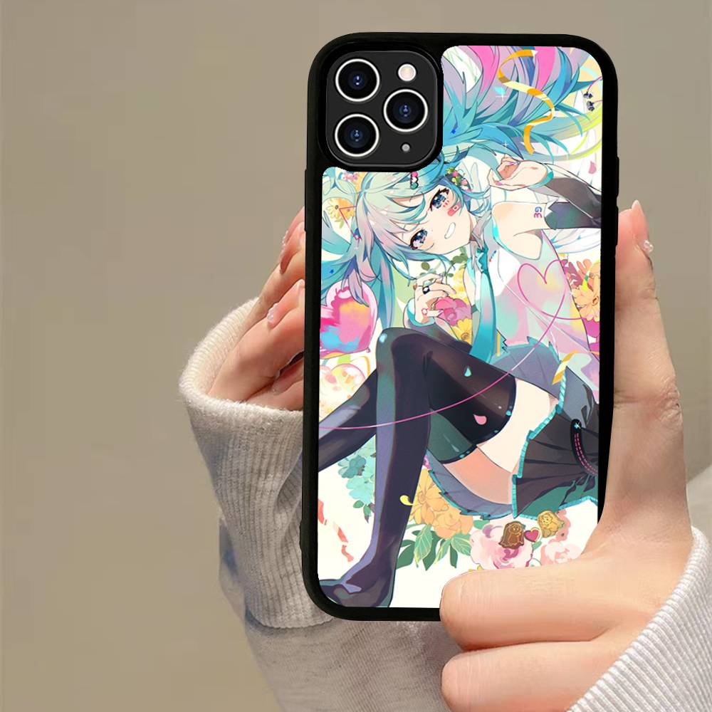 Popular Singer M-MikuS Cute Phone Case Wireless Charging PC+TPU For iPhone 11 12 13 14 15 16 17 Pro Max Plus Case