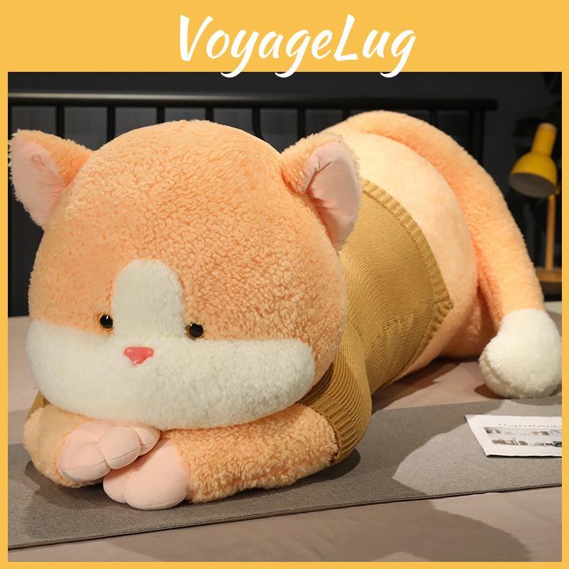 Wear Lying Sweater Cat Plush Toy Stuffed Animal Doll Cartoon Gift Decoration