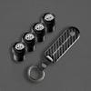 4pcs Auto Emblem Tire Valve Stem Cap Case Car Keychain For MG ZS MG5 GS HS GT ZST MG3 MG6 MG7 Hector ZX EZS EHS MG3X-Cross MG3SW FF1