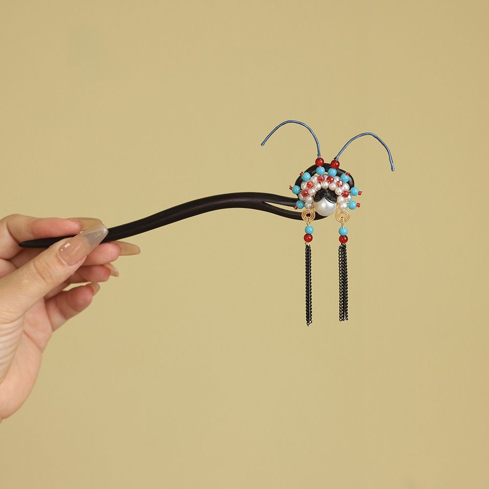 Tassel New Chinese Style Hair Clip Red Hanfu Hairpin Beijing Opera Hair Accessories  Bridal