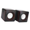 Mini Cube USB Stereo 3.5mm Jack Wired Speaker For Desktop Laptop PC Computer(Double Track)