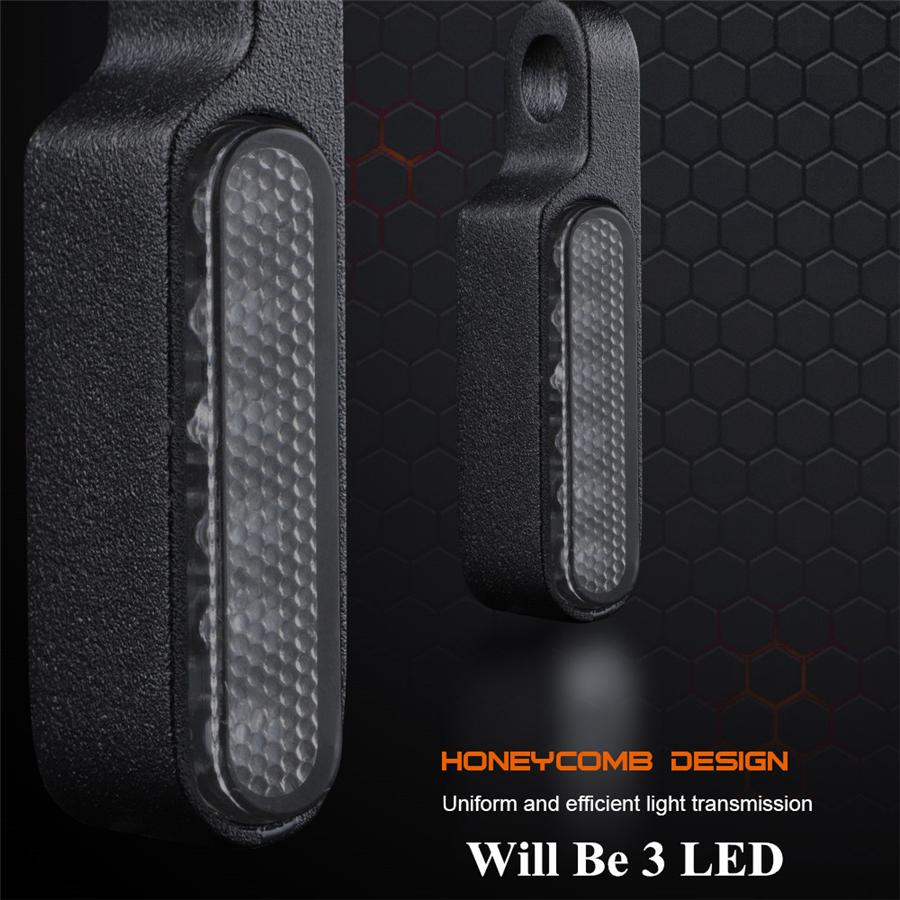 2x Universelle 8mm Aluminium Rauch Mini LED Motorrad Blinker Indikatoren Blink