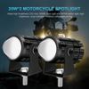 2Pcs Car LED Work Light Motorcycle Spotlight 8000LM Hi-Lo Beam Motorbike Fog Light 20Wx2 Driving Fog Lamp Headlamp Drive Light