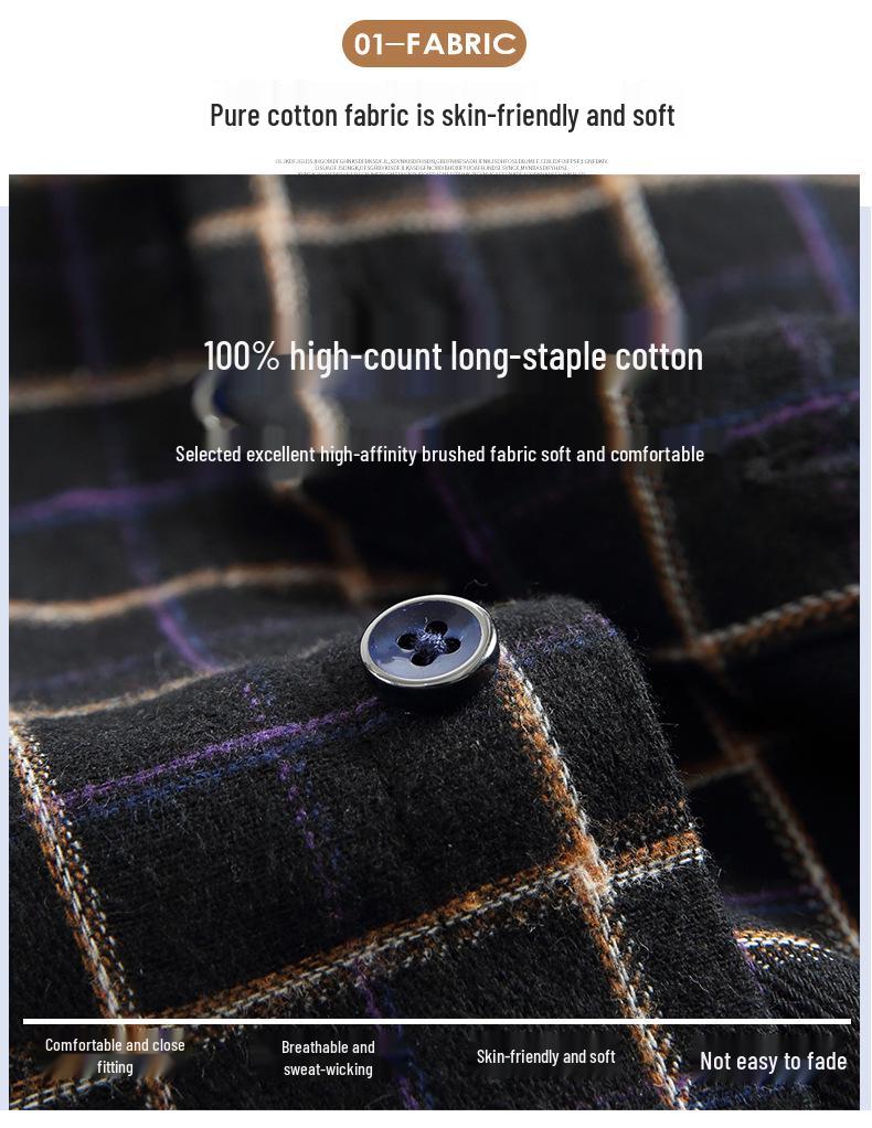 Men's Trendy Plaid Slim Fit Long Sleeve Shirt - Comfortable & Casual.