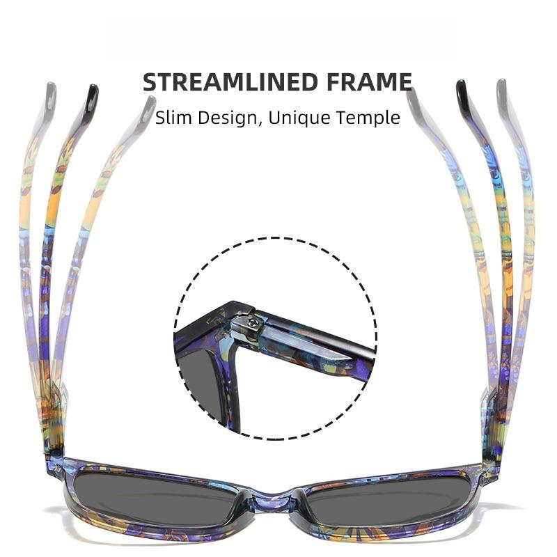 New Popular Printed Classic Square Sunglasses Personality High Quality Uv Resistant Lady And Gentleman Decorative Glasses