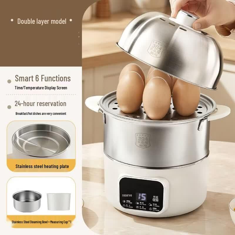 LISM Smart Multi-Function Electric Egg Cooker and Steamer