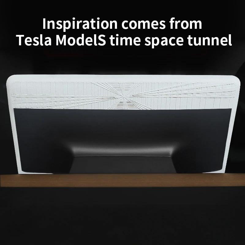 For Tesla Model Y Juniper 2025 Center Console GPS Screen Frame Protector Cover New Model 3 Highland 2024 Plaid Decor Accessories