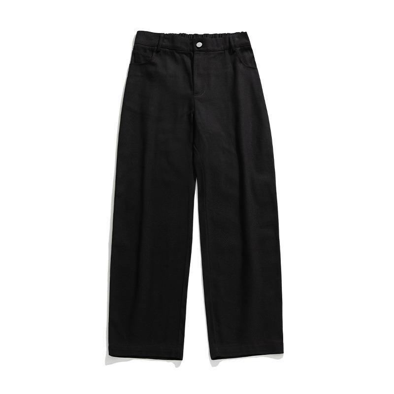 Men S Vintage Loose Fit Cotton Casual Solid Long Trousers