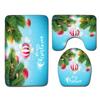Christmas Bathroom Floor Mat Toilet Three-Piece Set