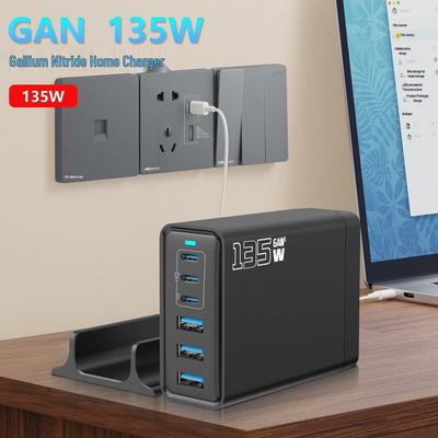 135W Dual-Port GaN Laptop Charger with Universal Super-Fast Charging