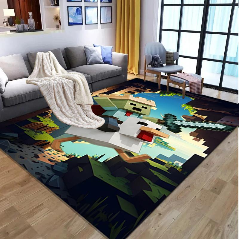 Gamer Pattern Rug, Indoor/Outdoor Mat, for Picnic, Gameroom, Bedroom, Office, Living Room, Home Decor Carpet, Birthday Gift