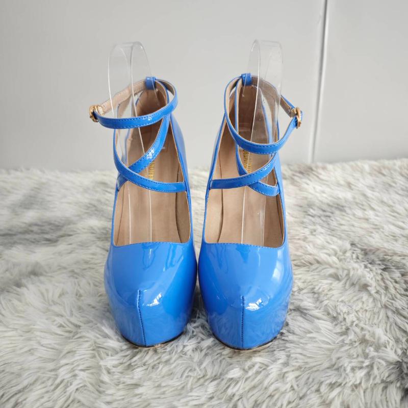 Elegant Women Pumps Party Wedding Banquet Shoes Sexy Shallow Round Toe Slingback Super High Heels Platform Stilettos Big Size 44