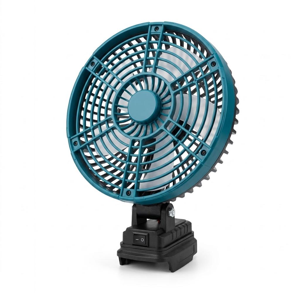 6/8In Camping Fan Outdoor Fishing Wireless Desktop Portable Metal Fan Strong Wind Fan For Makita/Dewalt/Milwaukee 18V BatteryPin