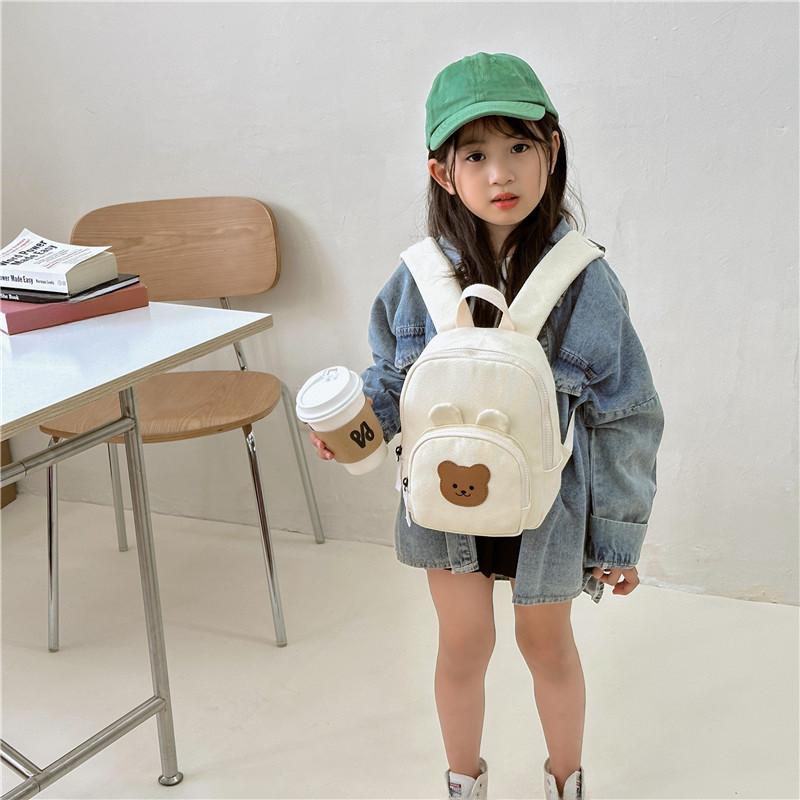 Adorable Cartoon Bunny Kids Backpack Colorful Plush Dual Shoulder School Bag For Boys And Girls