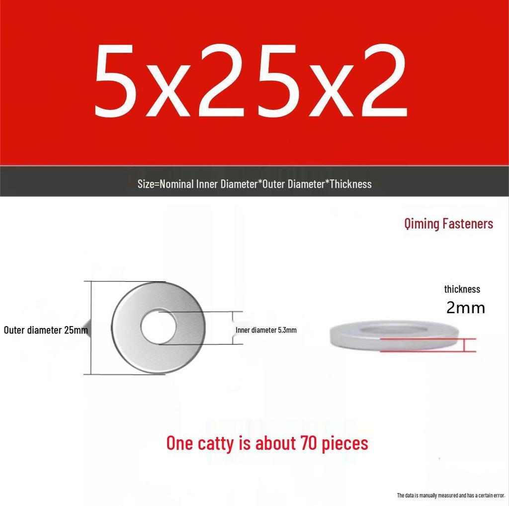 4.8 Grade Galvanized Iron Flat Washer M3-M40 Oversized Metal Screw Gasket Washer