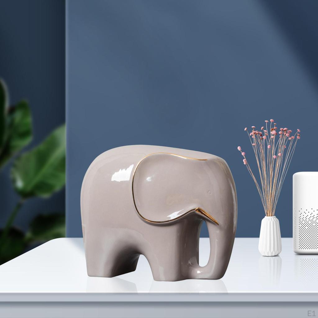 Artisanal Ceramic Elephant Sculpture for Stylish Home Decor