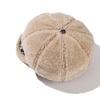 Plüsch achteckige Kappe Damen Herbst Winter warme Baskenmütze großen Kopf Zeitungsjunge Mütze