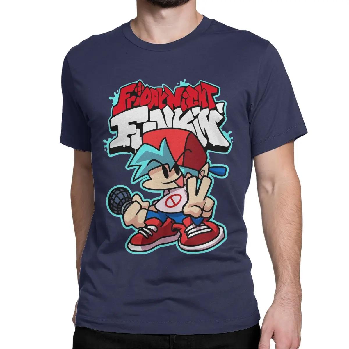 

Vintage Boyfriend FNF Bf Game T-Shirt for Men Women Cotton T Shirt Friday Night Funkin Short Sleeve Tee Shirt Party Tops S