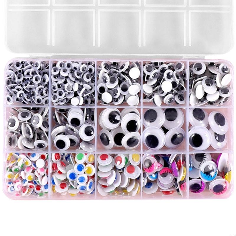 Wiggle Googly Eyes 260/350/750/1380Pcs Adhesive Googly Eyes Craft Eyes