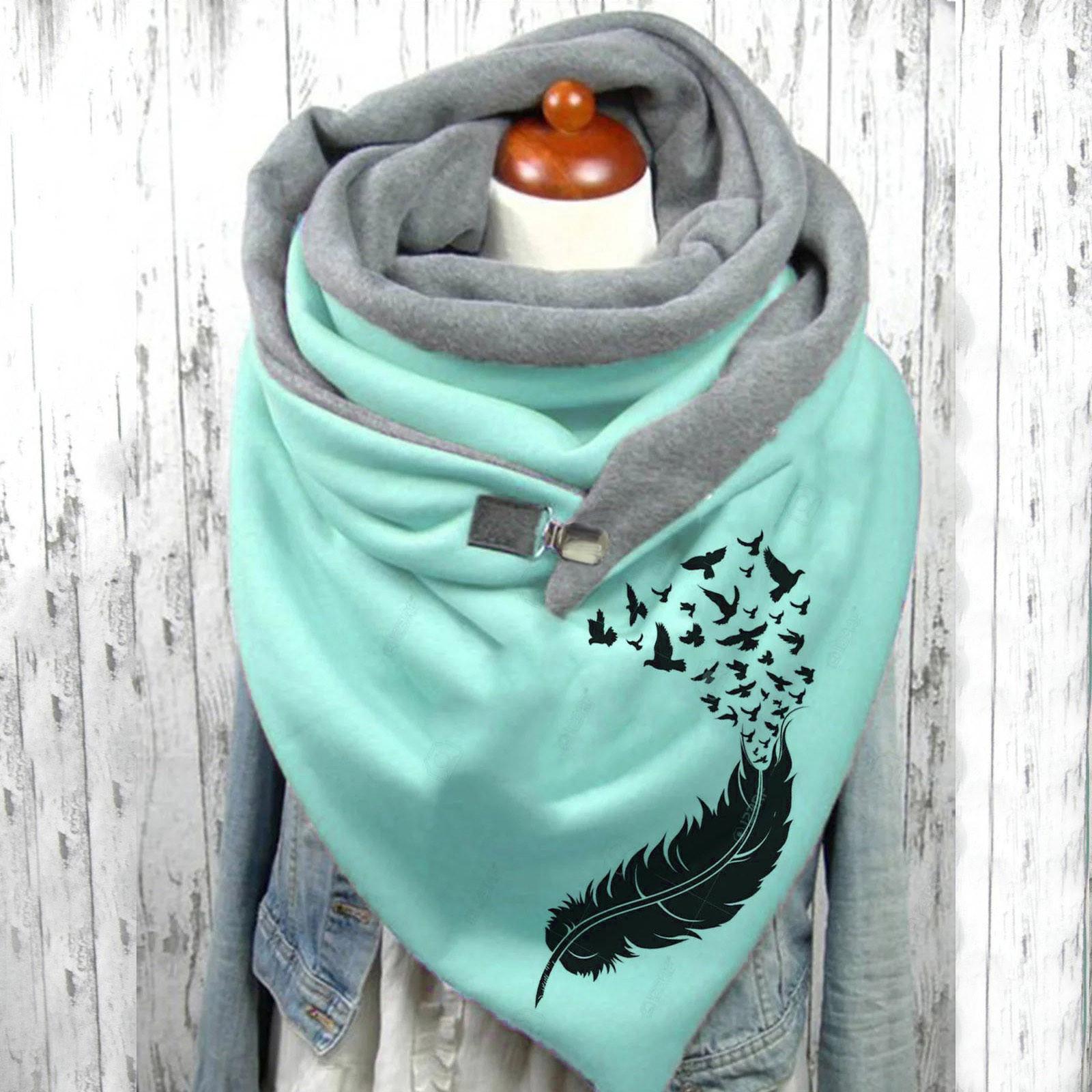 

Женская серия Шарф с принтом Модный многоцелевой шарф-шаль зелёный