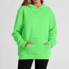 Women's casual long-sleeved solid color hooded sweatshirt