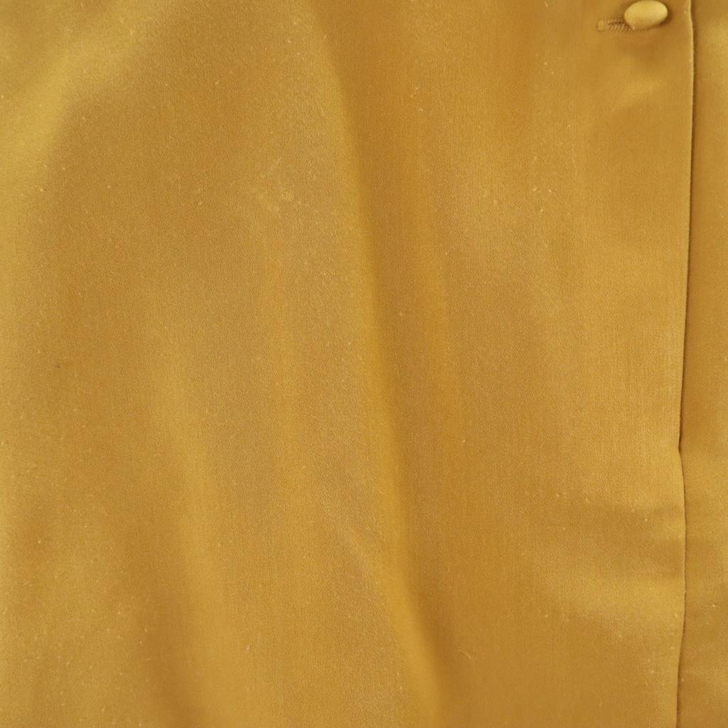 Nano&co Long Sleeve V-neck Waist Panel Long Dress F Yellow Women Used