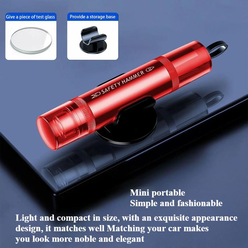 2-in-1 Multifunctional Escape Hammer, Mini Portable Emergency Tool, Seat Belt Cutter, Car Safety Hammer, Car Window Breaker