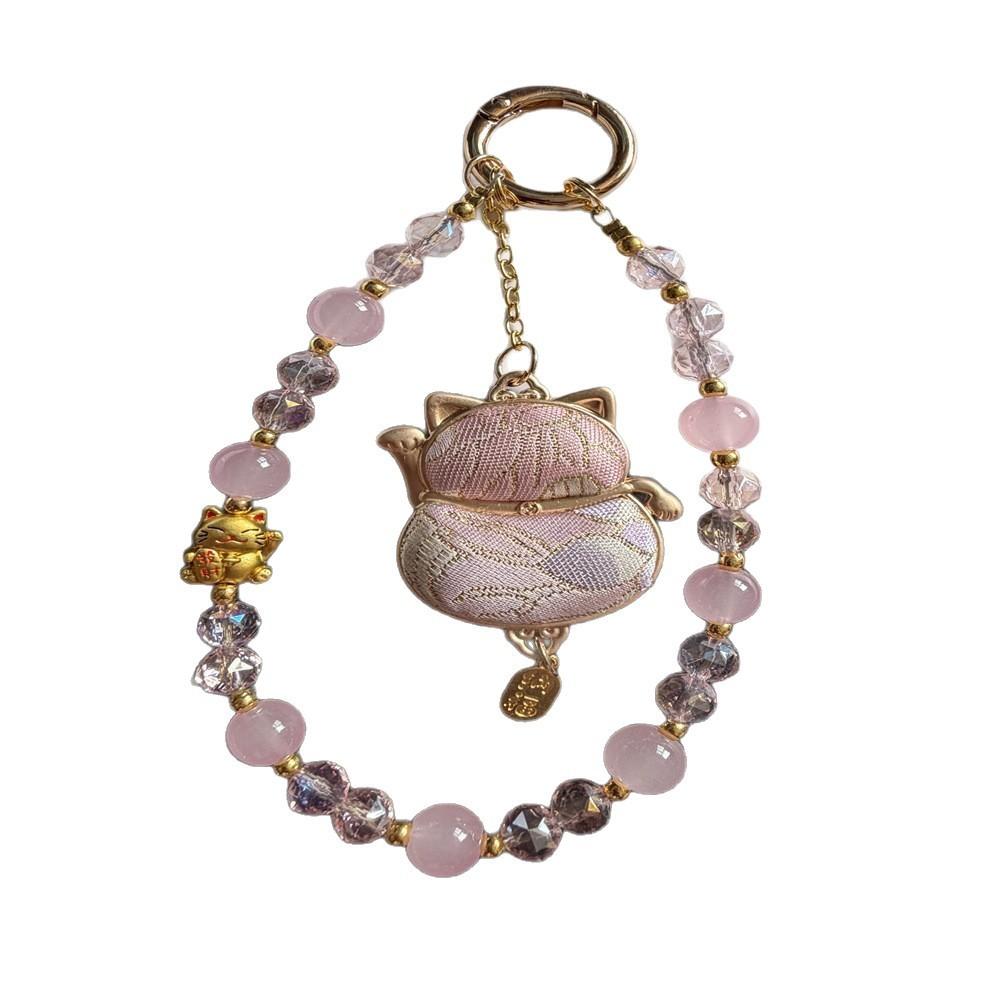 Handcrafted Art Collectible Mobile Phone Lanyard With Crystal Beads For Men And Women