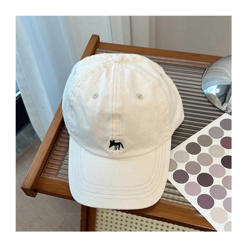 High Quality Purple Fox Baseball Cap Cute Versatile Men's and Women's Four Seasons Street Fashion Cap Showing Small Face