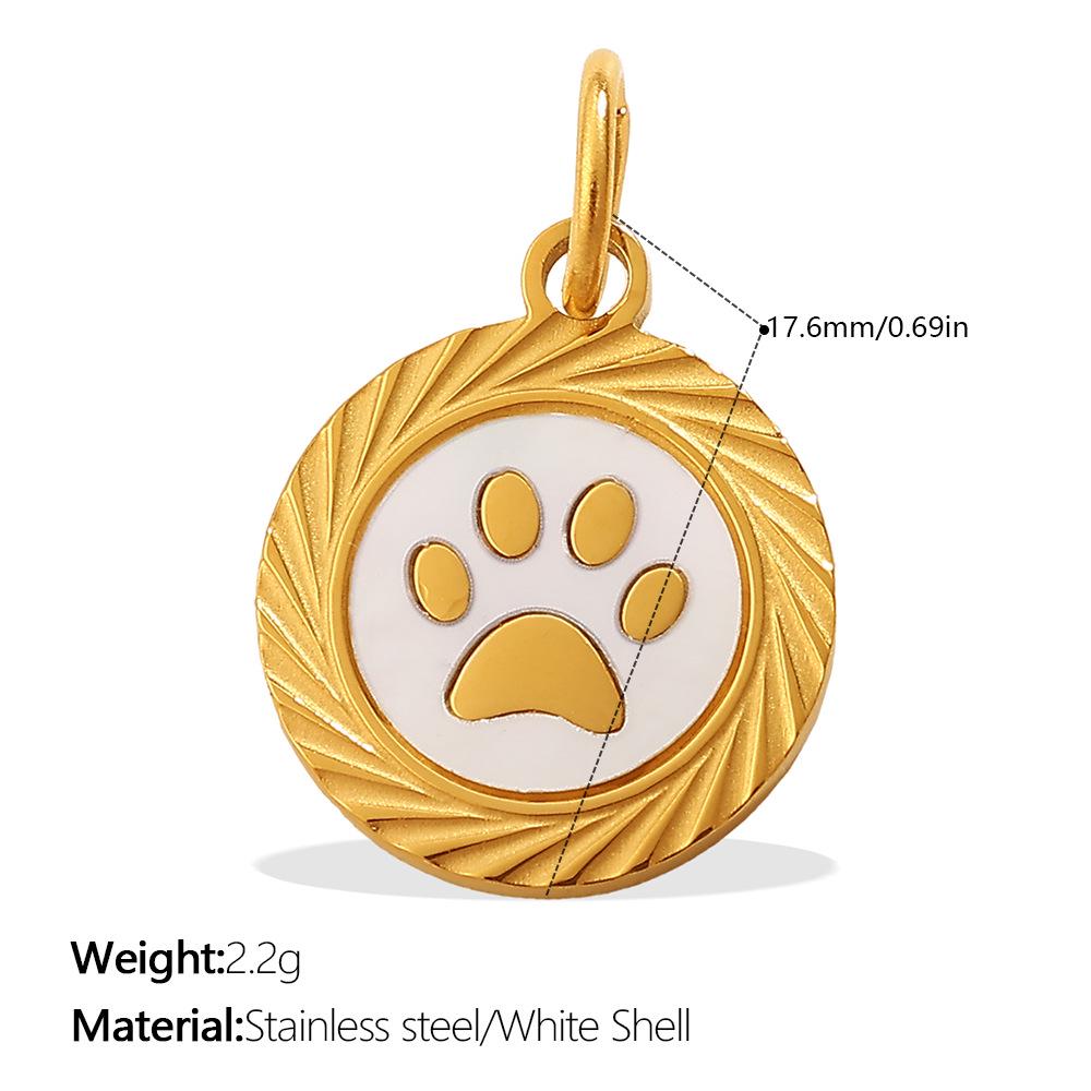 Multi-element Cat Paw & Stars Moon DIY Stainless Steel Necklace & Bracelet Charms in Light Luxury Style