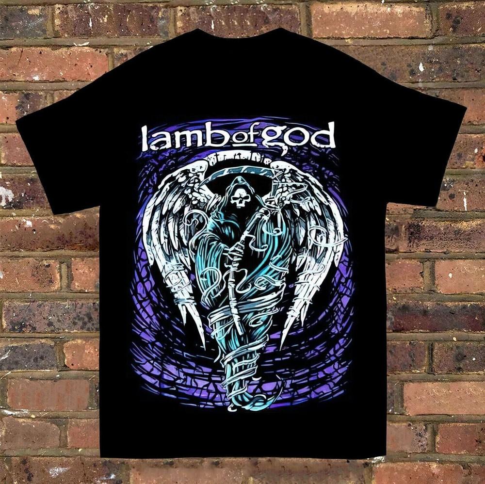 Редкая черная унисекс футболка с участником группы Lamb Of God S