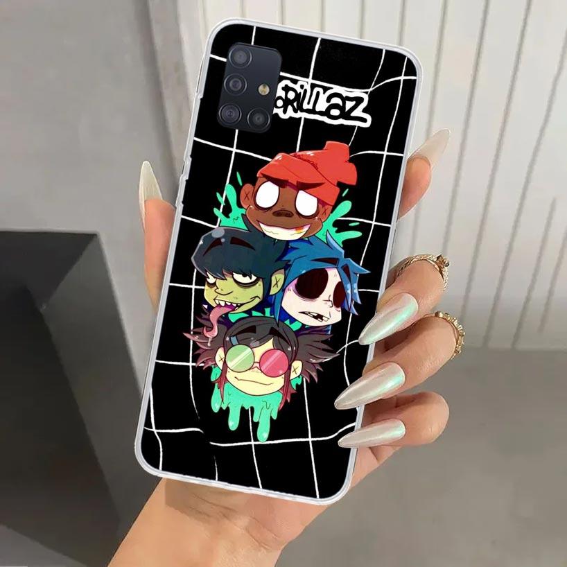 Gorillaz Anime Phone Case for Samsung Galaxy A52 A32 A22 A12 A02S A50S A30S A10S Note 20 Ultra 10 Plus S10 A31 A20 A71 A72 Galax
