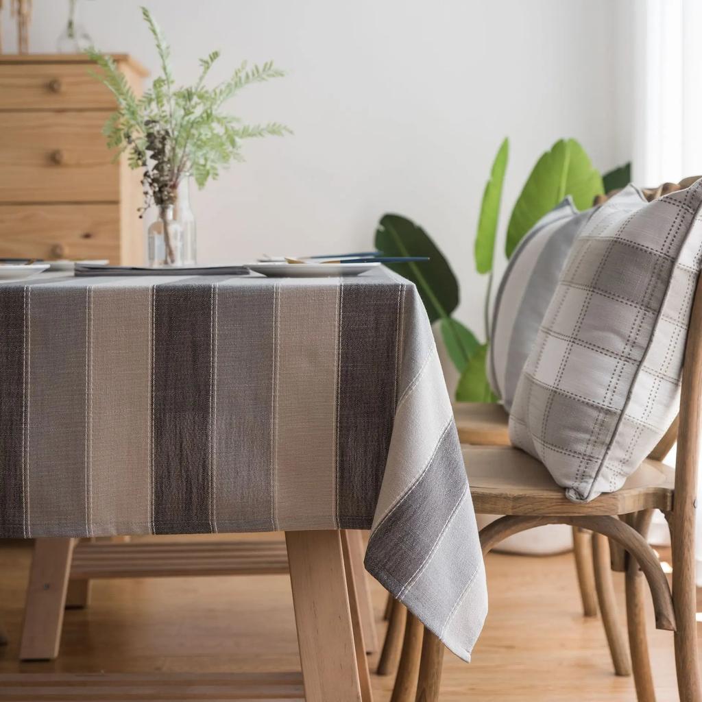 Obrus wiejski, wodoodporny, prostokątny, jutowy, bawełniano-lniany, rustykalny, do dekoracji stołu jadalnego