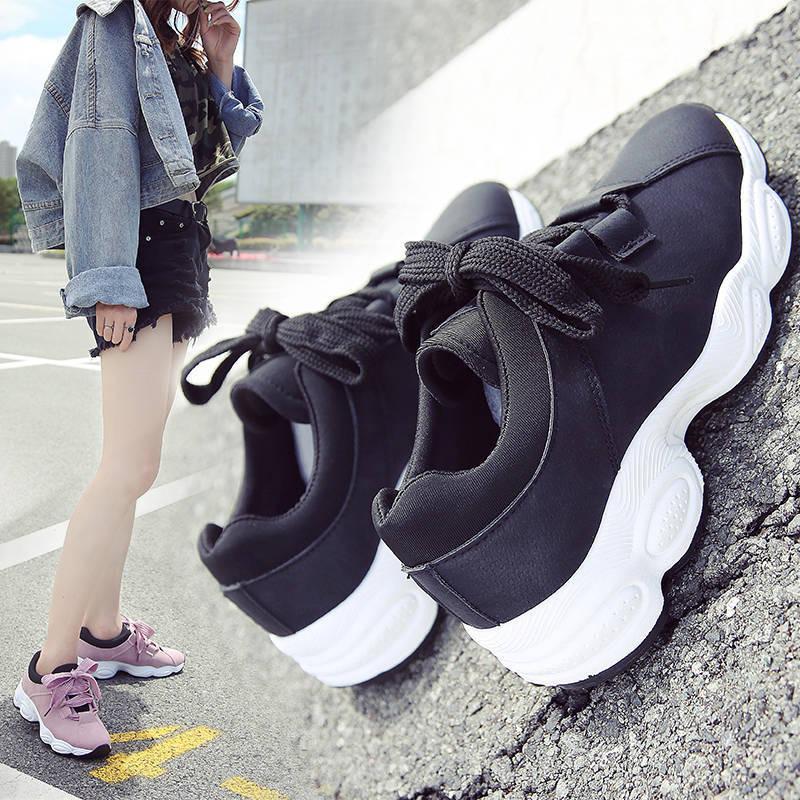 Women's Korean Style Trendy Thick-Soled Breathable Casual Sneakers